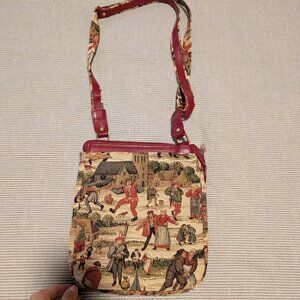 Cross-shoulder/ shoulder bag real Leather vintage